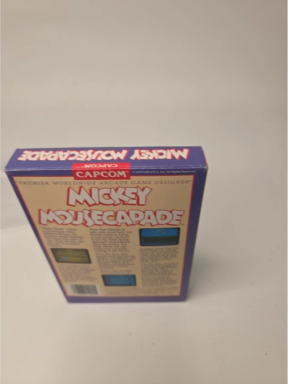 Nintendo NES Mickey Mousecapade Complete in Box Plastic Protector